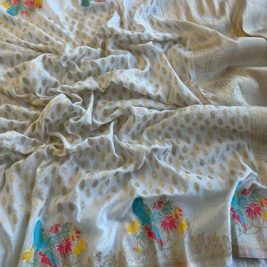 kc 303 luxurious crepe khadi silk sarees for women