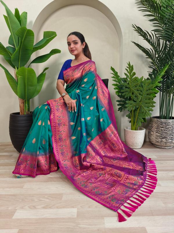 kc 3097 paithani silk luxurious silk sarees for women