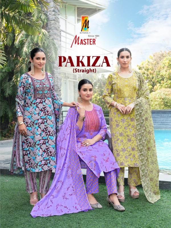 pakiza by master cotton hit design full stitch 3pcs dress