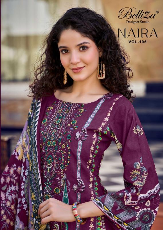 belliza designer naira vol 105 casual full stitch cotton plus size pakistani suit 