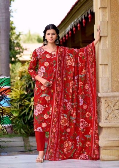 sbs fashion preet cotton pretty look full stitch 3pcs dress 