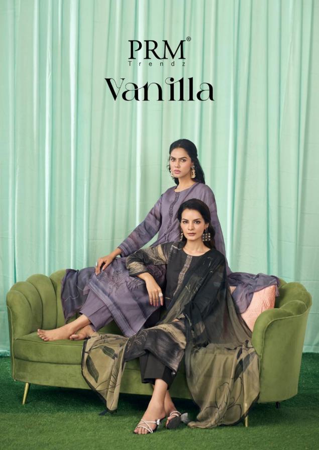 vanilla by prm trendz cotton lilen unstitch suit for ladies 