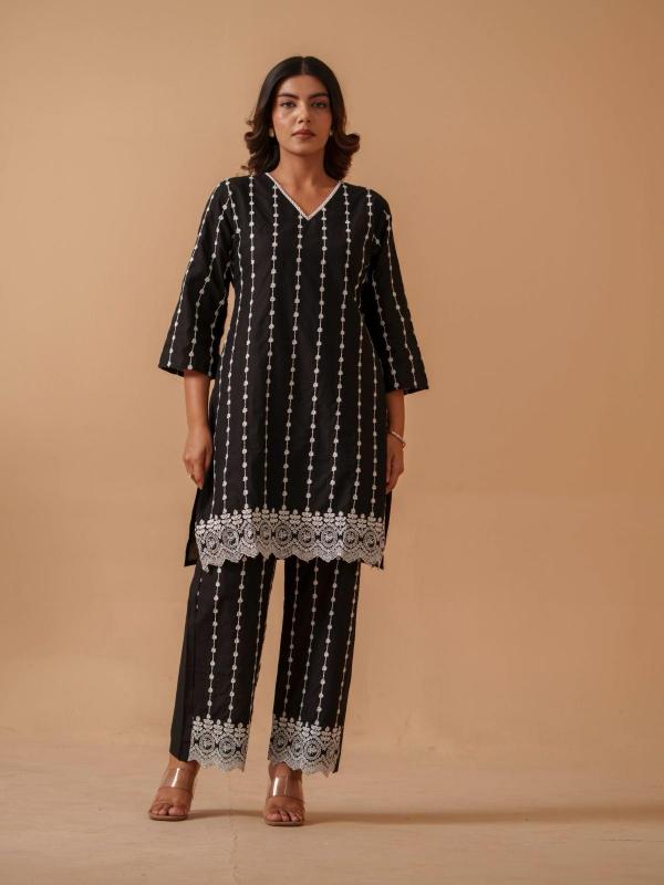 psyna popular design shop trendy full stitch cotton co-ord set
