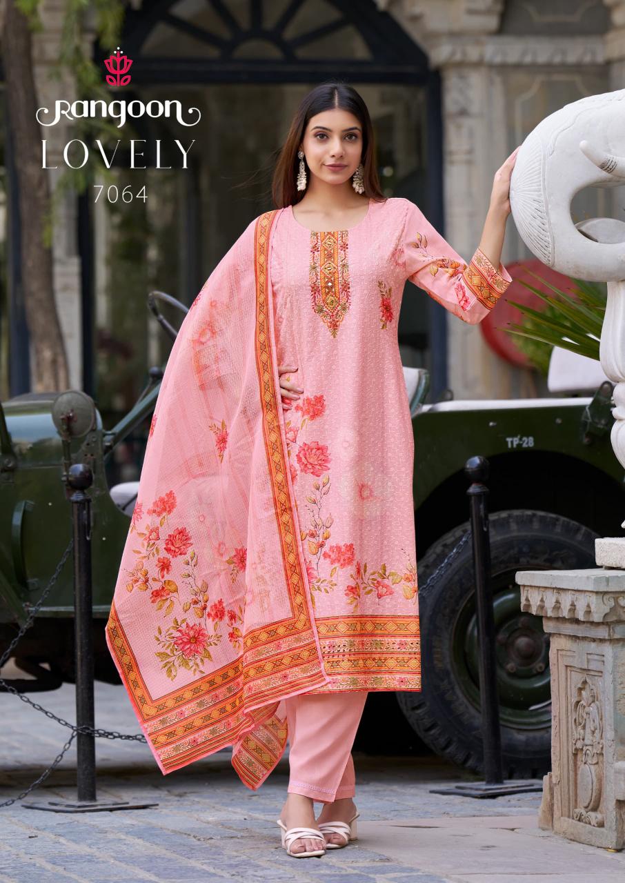 lovely by rangoon cotton chiffly full stitch trendy salwar kameez 
