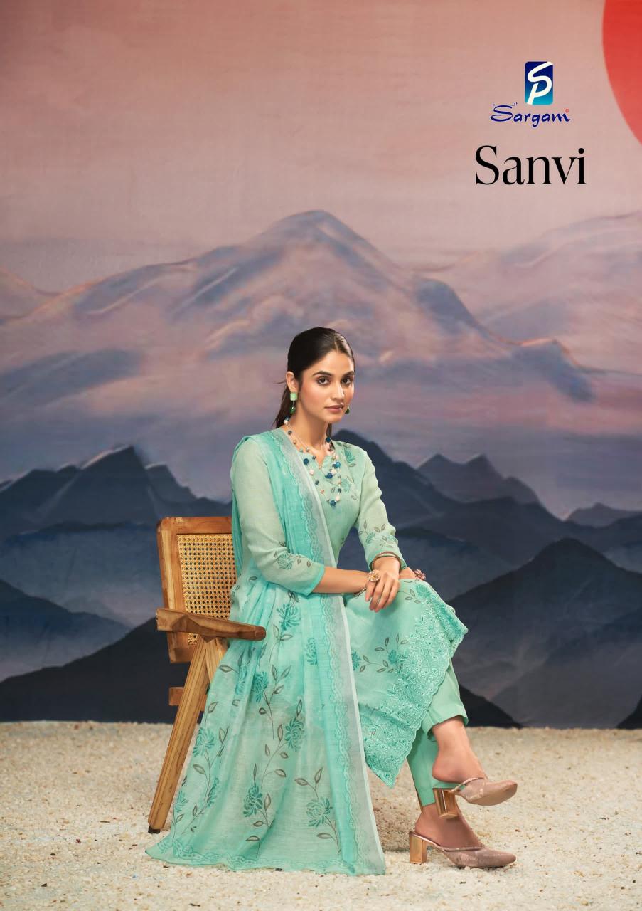 sargam sanvi linen colour addition unstitch salwar kameez 