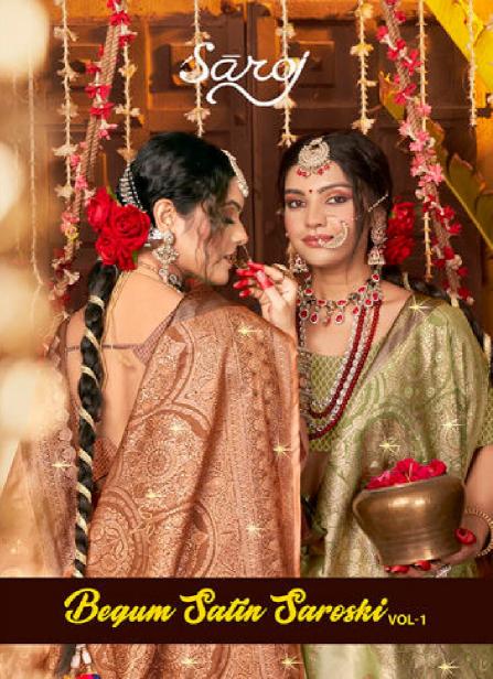  Begum Sattin swaroski Saroj vol.1 Soft satin silk