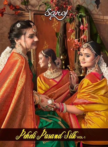  Peheli pasanad silk Saroj vol.1 50*600 silk saree