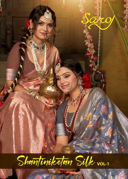 Shantiniketan linen Saroj vol.1 Linen silk saree