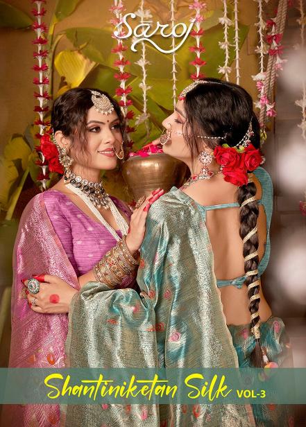 Saroj Shantiniketan linen silk vol.3 Linen silk saree