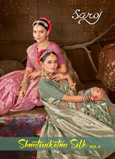  Shantiniketan linen silk Saroj vol.4 Linen silk saree