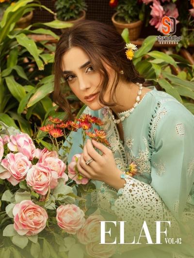 elaf vol 2 by shraddha designer cotton modern pakistani dress material 