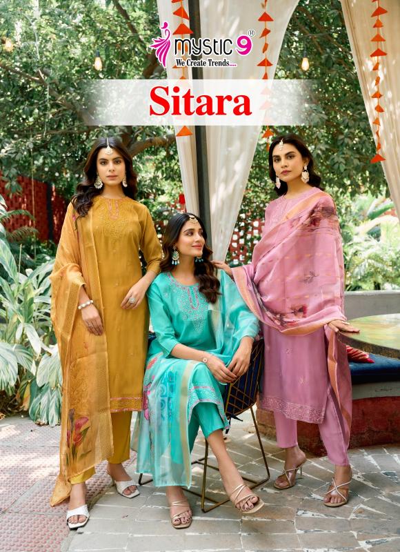 mystic 9 sitara vol 1 fully stitch roman silk shop trendy salwar kameez 