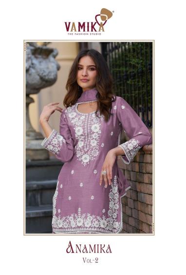 anamika vol 2 by vamika chinon readymade party wear suits 