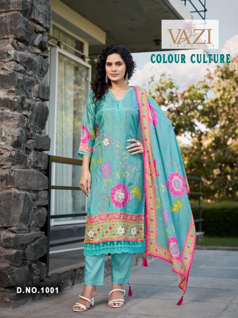 colour coluture by vazi fashion viscose stylish combo set salwar suit 