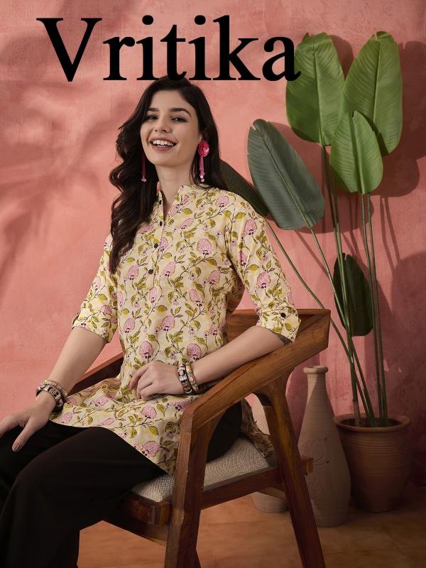 vritika cotton print stylish look full stitch western tops