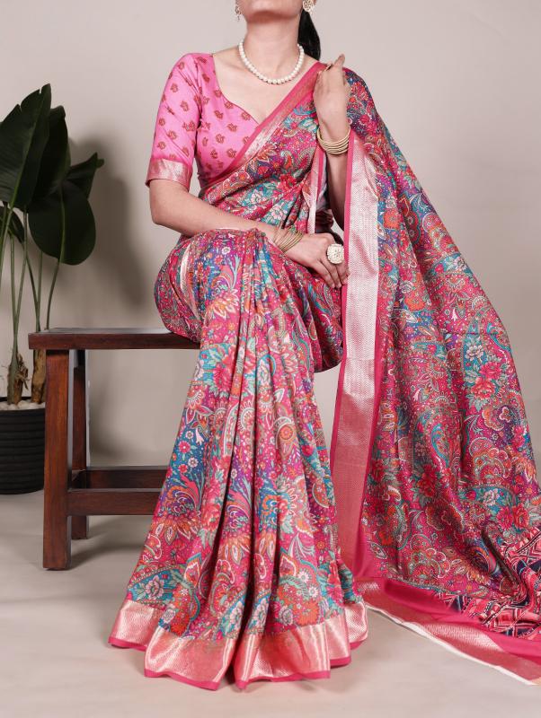 ynf7019 tussar silk elegant style saree supplier  