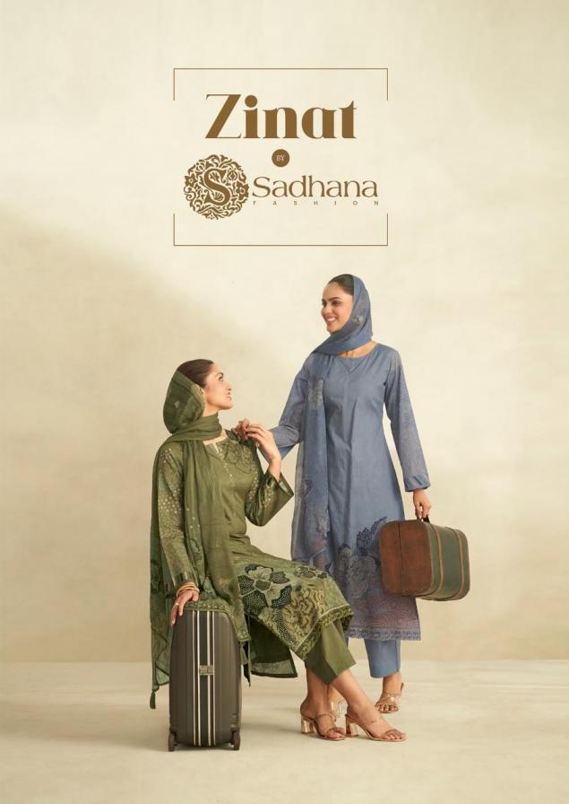 sadhana fashion zinat lawn cotton unique dress material 