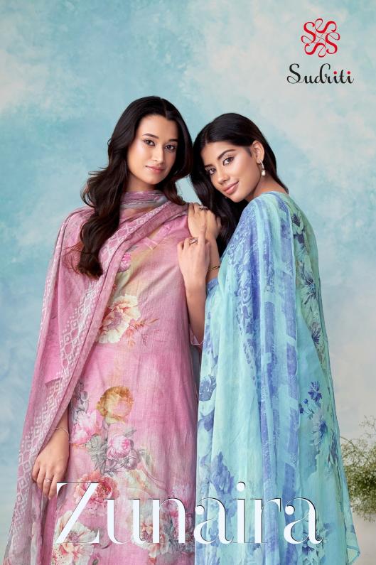 sudriti zunaira amazing cotton lawn salwar kameez 