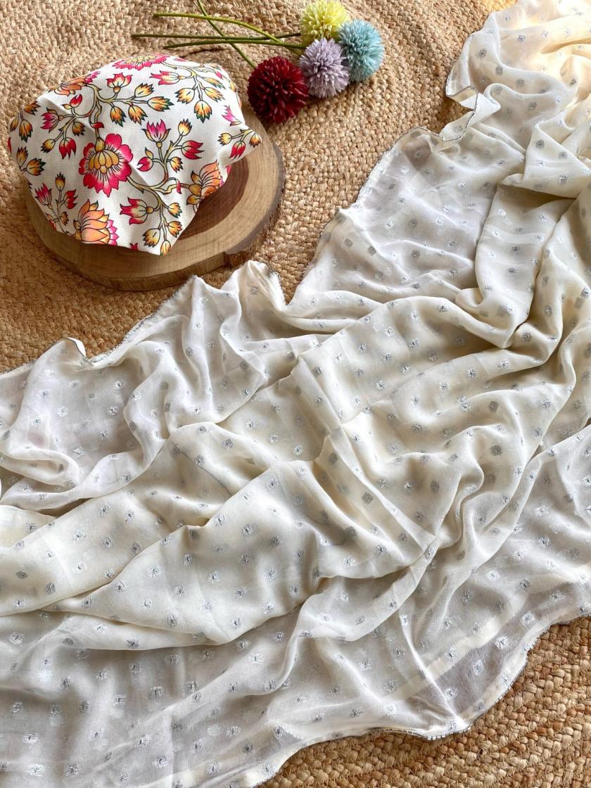 4013 GEORGETTE WEAVING PATTERN SHOP GLAMOROUS STYLES SAREES 