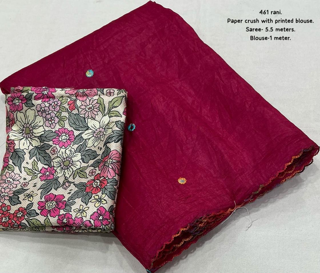 461 PAPER CRUSH HIT DESIGN STYLISH SAREES ONLINE 
