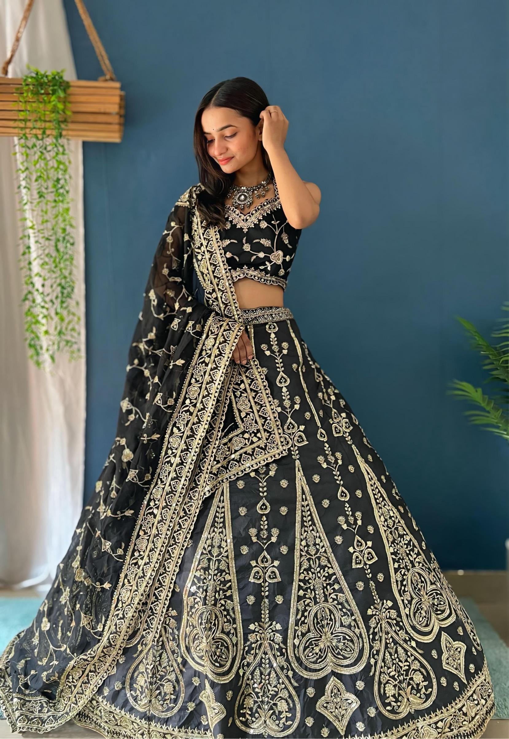 5025 UNIQUE DESIGN JALPARI SILK LEHENGA CHOLI WITH DUPATTA  