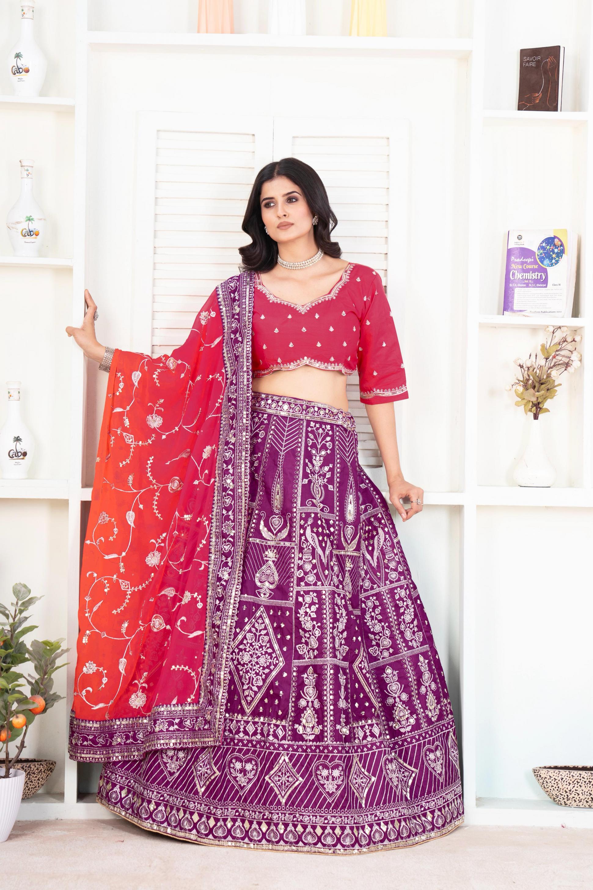 5038 FESTIVAL SPECIAL JALPARI SILK TRADITIONAL LEHENGA CHOLI ONLINE 