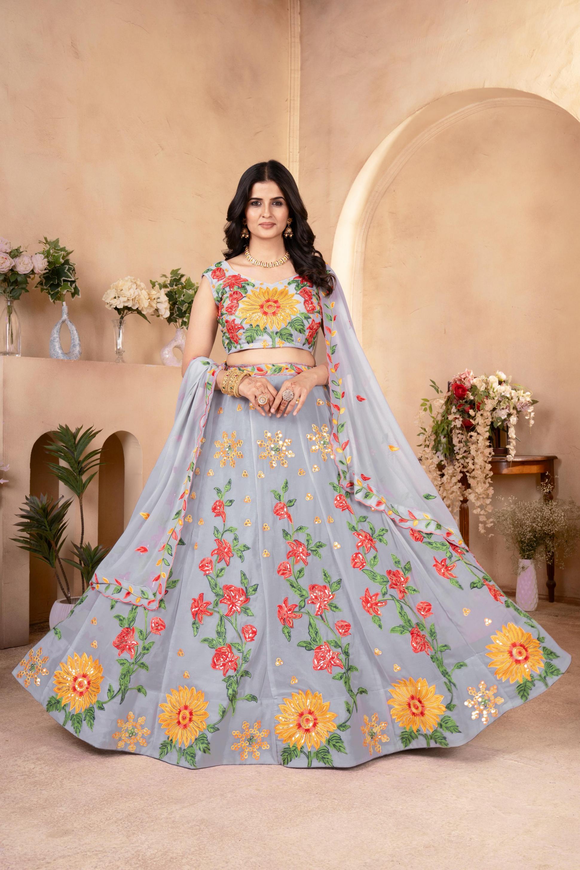 5089 FESTIVAL SPECIAL FAUX GEORGETTE CHANIYA CHOLI EXPORTS 