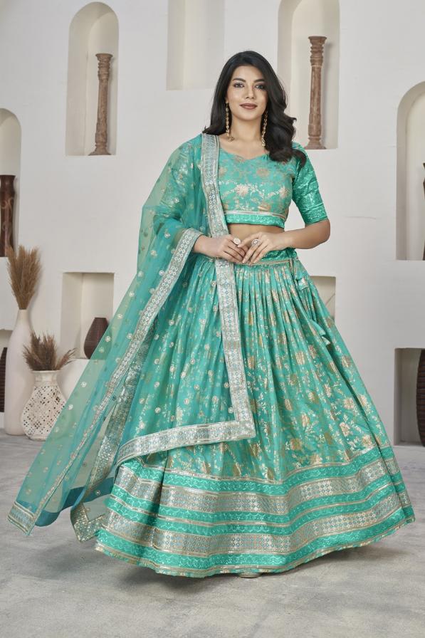 aawiya aalisha vol 1 1016 dola jacquard trendy semi stitch lehenga choli with dupatta 