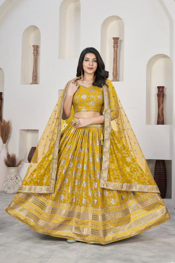AALISHA VOL 1 BY AAWIYA SEMI STITCHED LEHENGA 