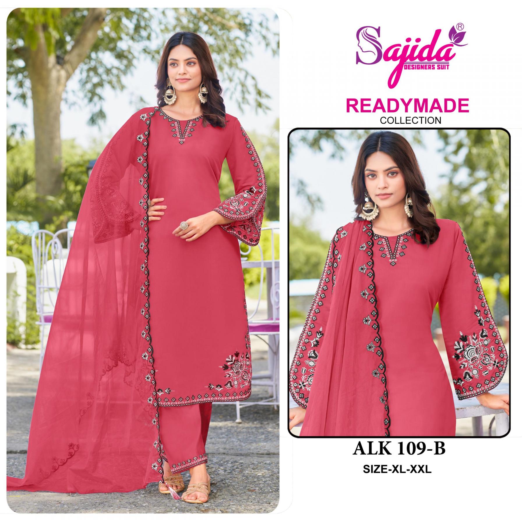 SAJIDA DESIGNER ALK 109 MODEL PAKISTANI SUIT FOR WOMEN