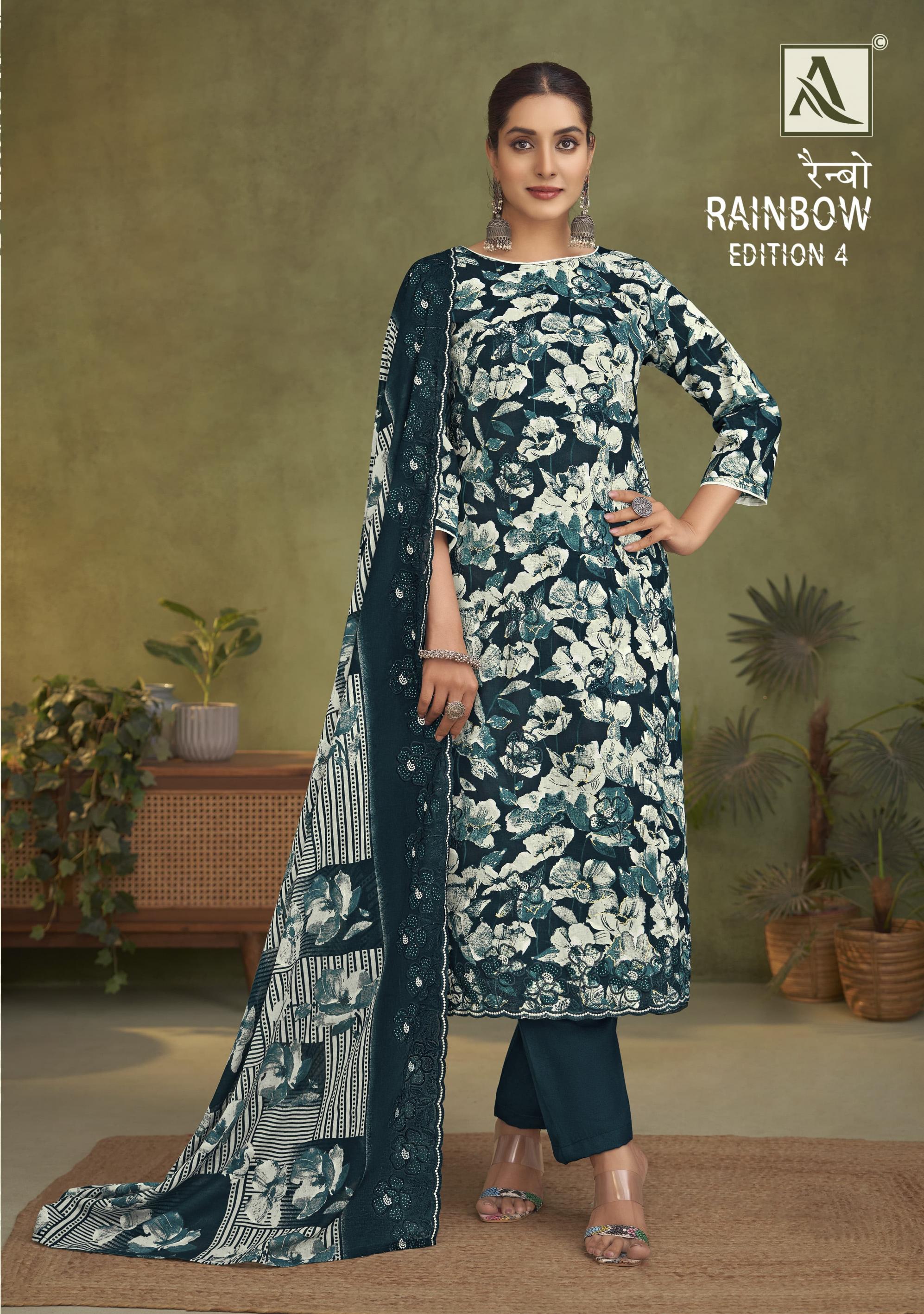 RAINBOW VOL 4 BY ALOK COTTON PAKISTANI PRINT 3PCS DRESS