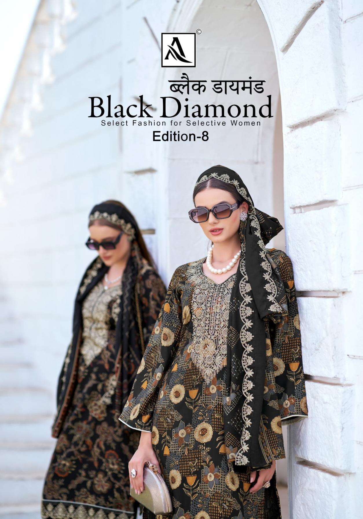 BLACK DIAMOND VOL 8 BY ALOK SUITS RAYON BIG SIZE PAKISTANI DESIGNER SUITS