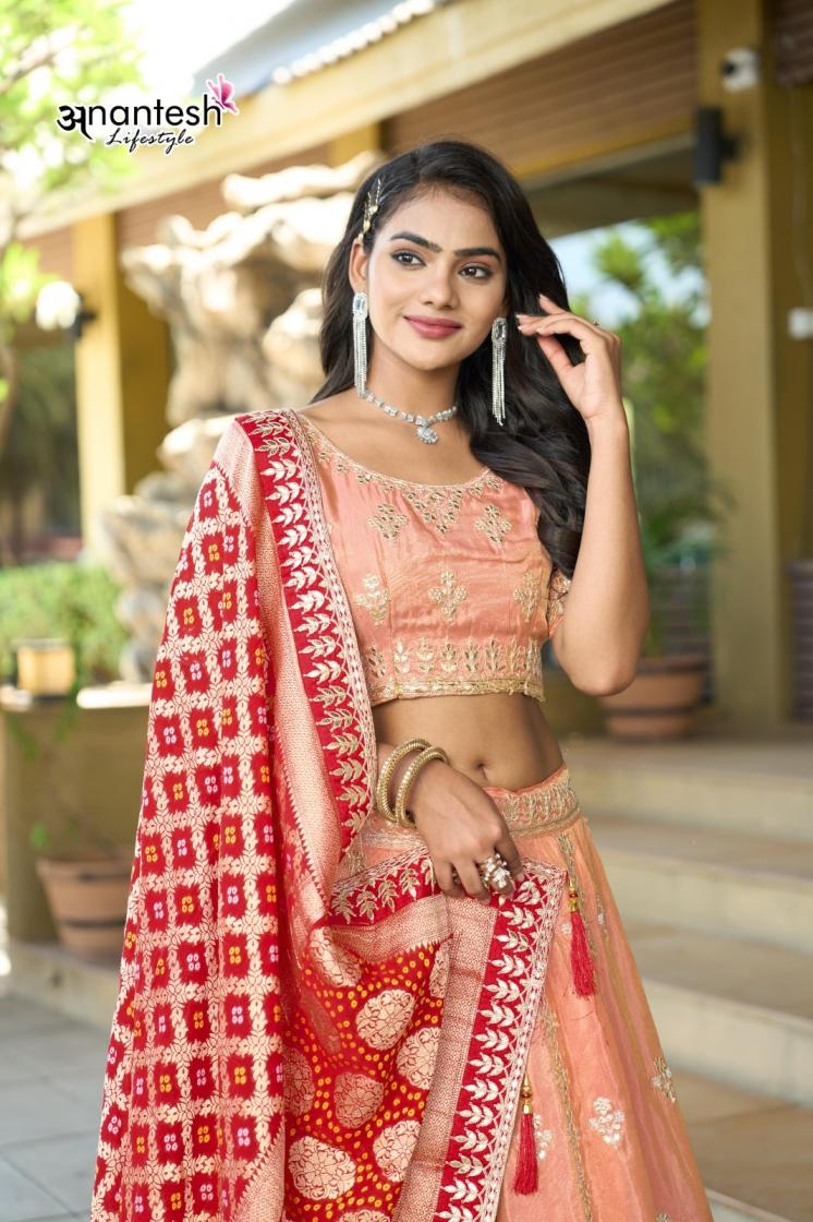 5043 by anantesh lifestyle cosmos viscose semi stitch engagement chaniya choli 