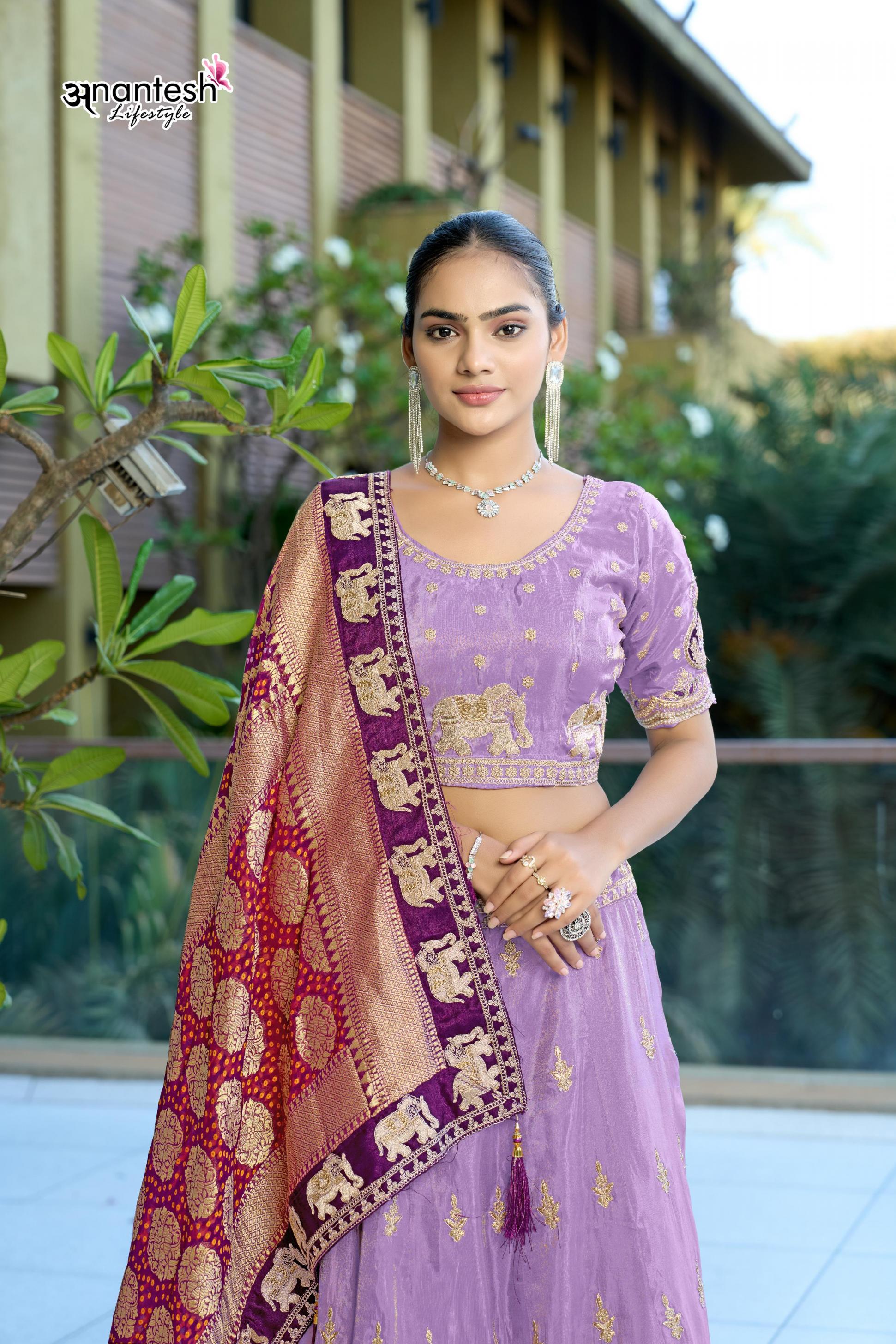 5046 BY ANANTESH LIFESTYLE COSMOS VISCOSE DESIGNER CHANIYA CHOLI 