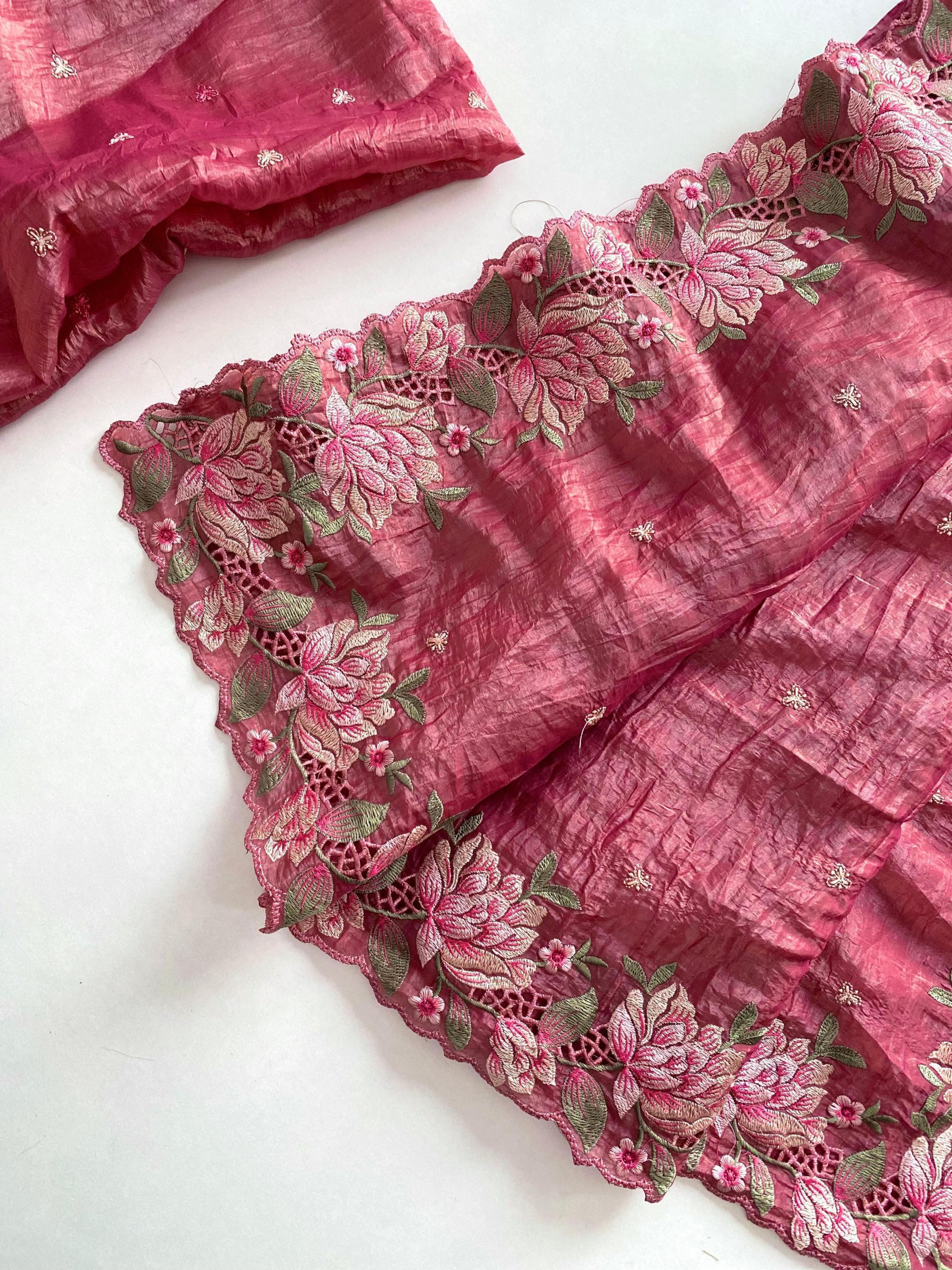 ANAYA PARTY WEAR CRUSH SILK SAREE 