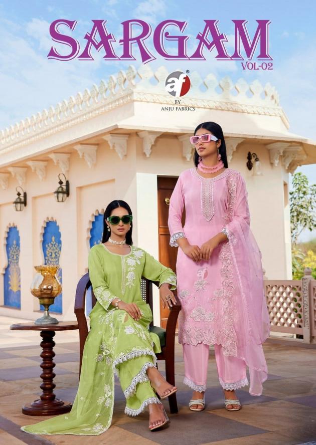 SARGAM VOL 2 BY ANJU FABRICS PAKISTANI STYLE READYMADE PLAZO SUITS