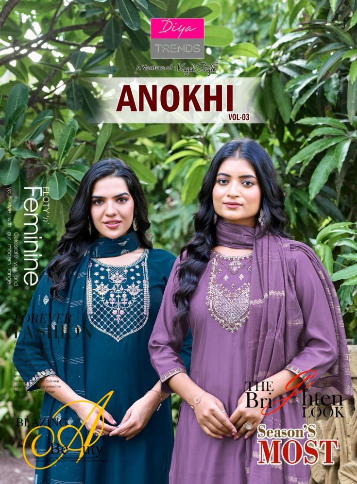 DIYA TRENDS ANOKHI VOL 3 PRETTY LOOK FULL STITCH BIG SIZE SUITS 
