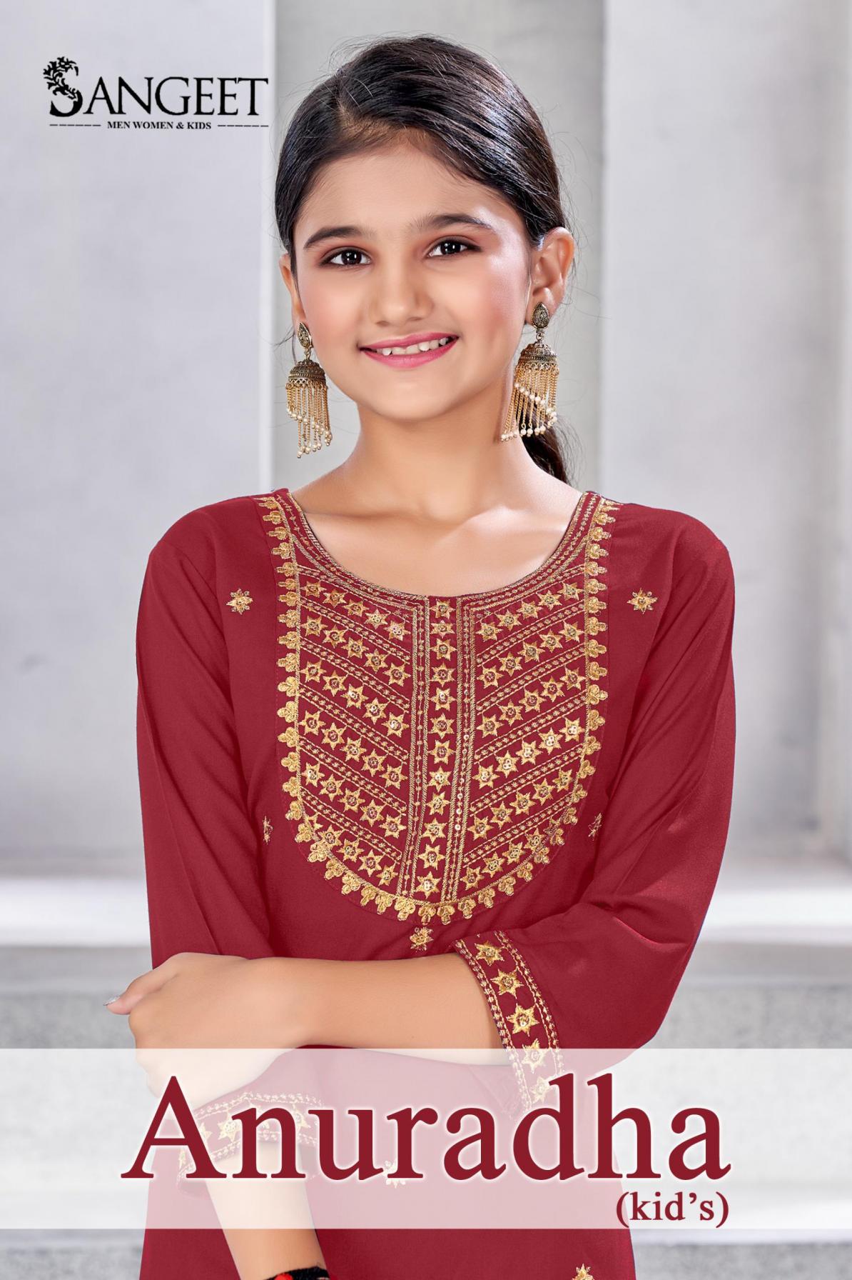 ANURADHA VISCOSE RAYON HIT DESIGN FULL STITCH KURTI WITH PAIR FOR KIDS 