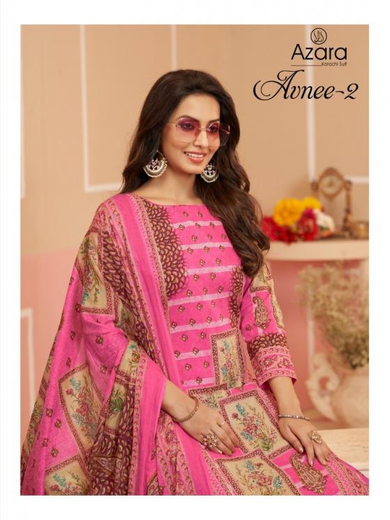 avnee vol 2 by azara radhika fashion lawn cotton suit for womens 