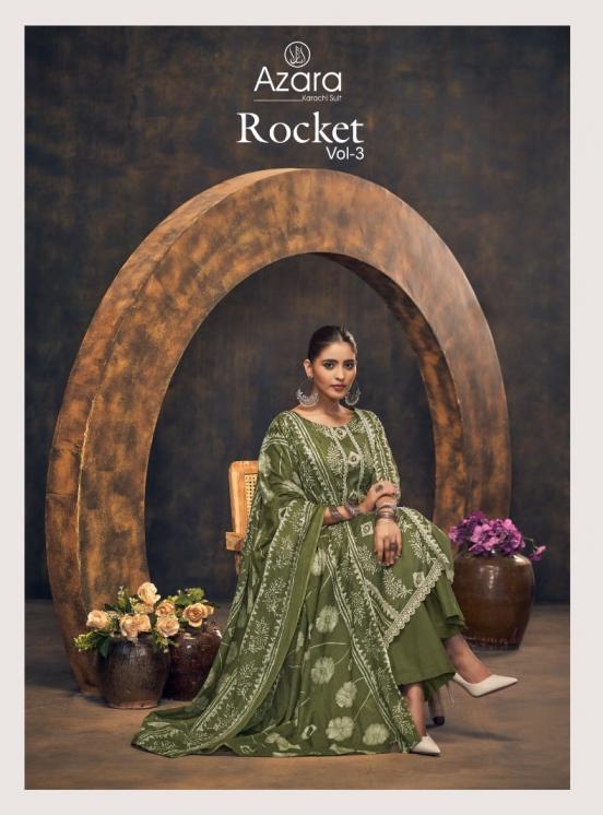 ROCKET BY RADHIKA AZARA COTTON CLASSIC LOOK DRESS MATERIAL 