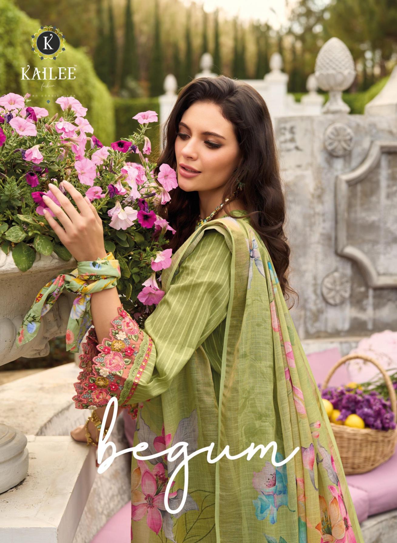 KAILEE FASHION BEGUM VOL 7 TRADITIONAL FULL STITCH HANDWORK A LINE STYLE 3PCS DRESS