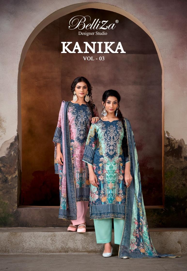 kanika vol 3 by belliza designer hit design viscose muslin pakistani suits 