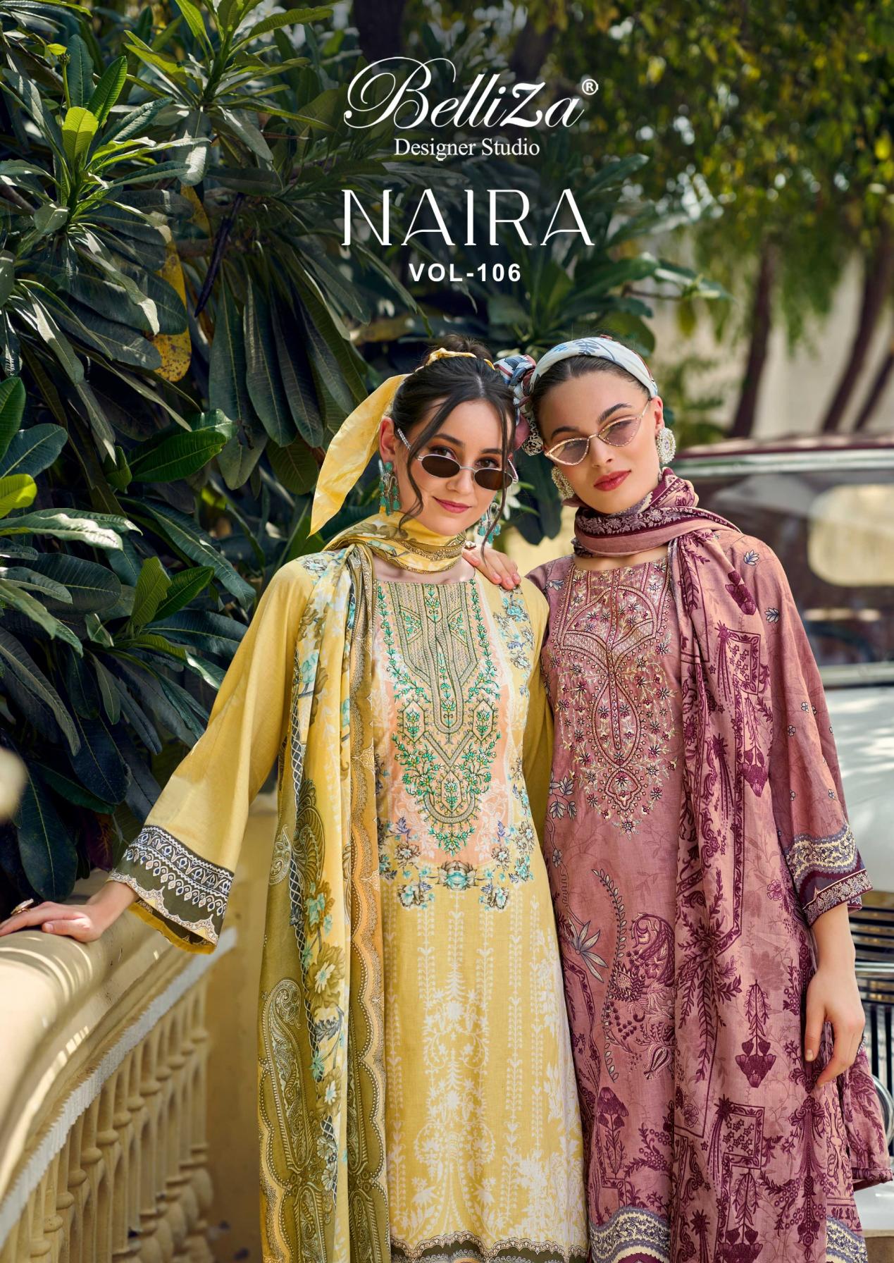 NAIRA VOL 106 BY BELLIZA PURE COTTON SUMMER SPECIAL KURTA SET