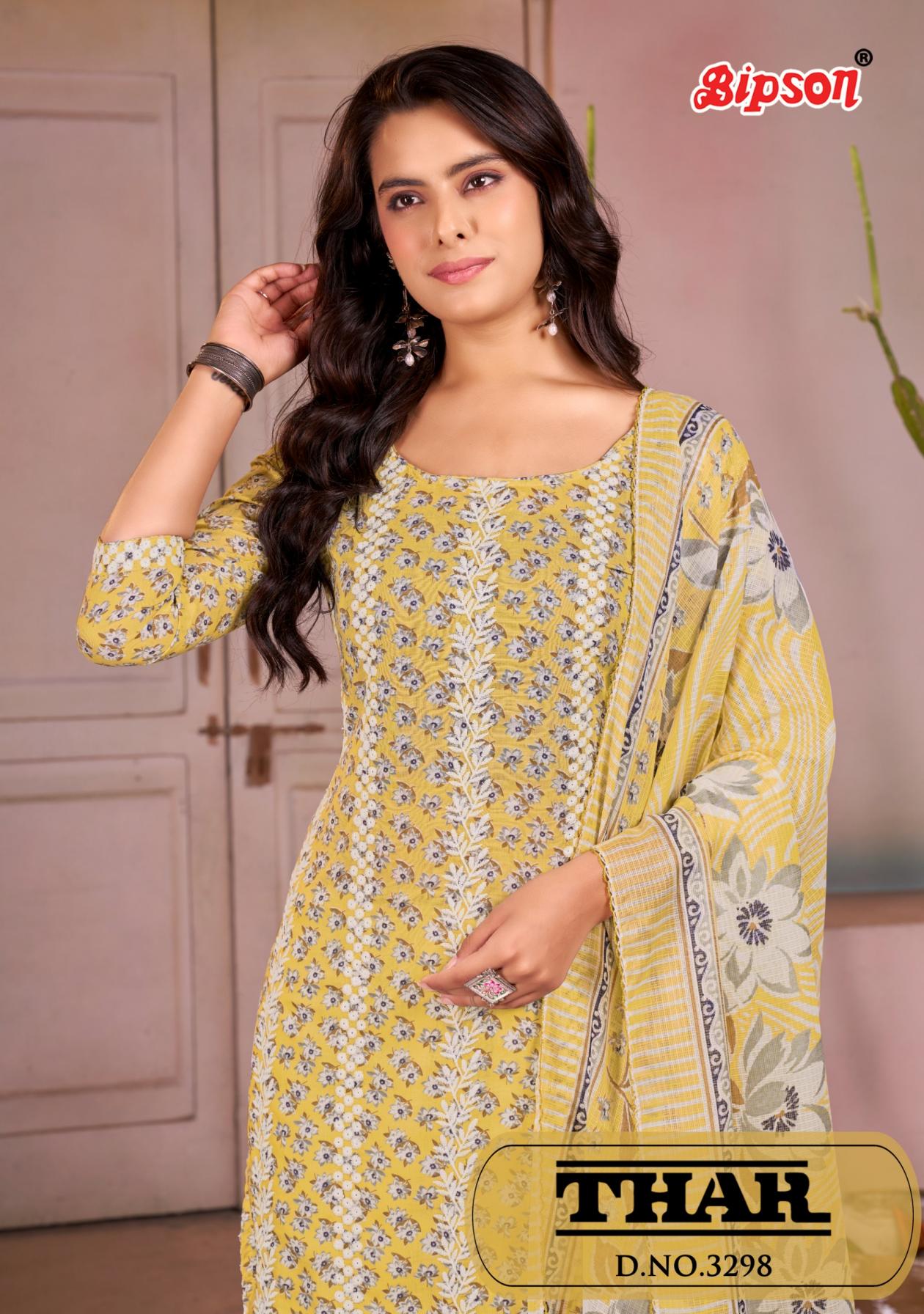 BIPSON PRINTS THAR 3298 COTTON ETHNIC SUIT FOR WOMENS 