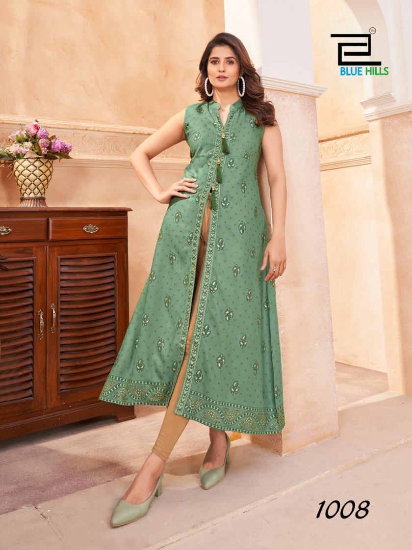 CAT WALK BY BLUE HILLS RAYON STYLISH LOOK BIG SIZE KURTI 