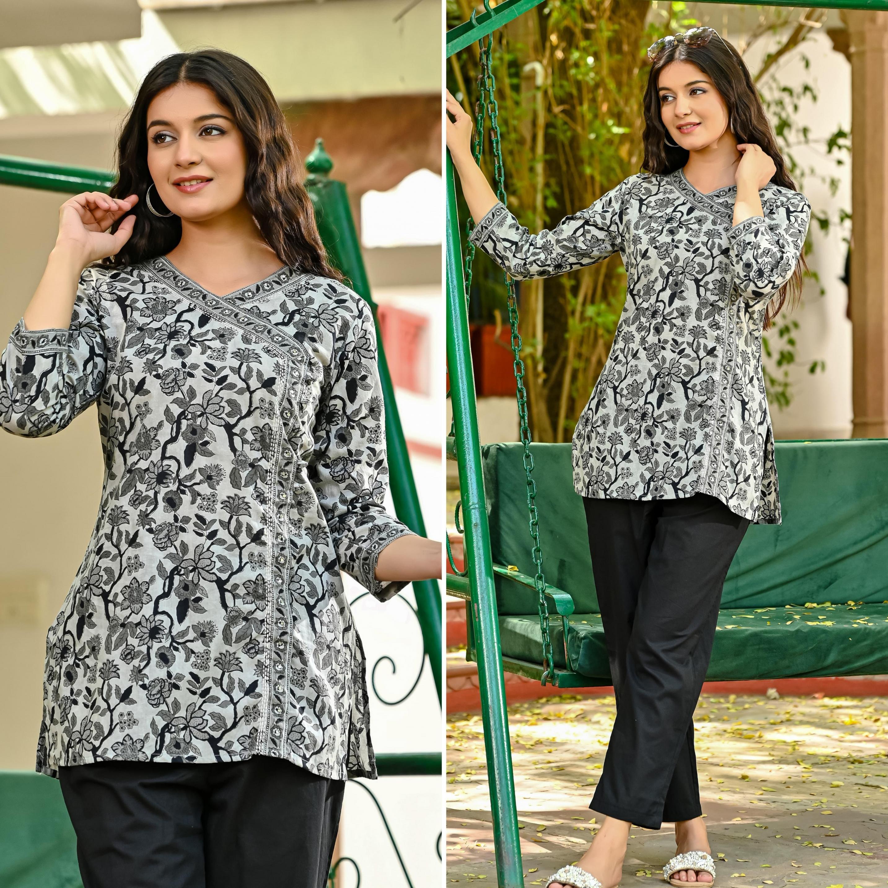 COTTON ANGHRAKHA STYLE HIT DESIGN FULLY STITCH CO-ORD SETS SUPPLIER 