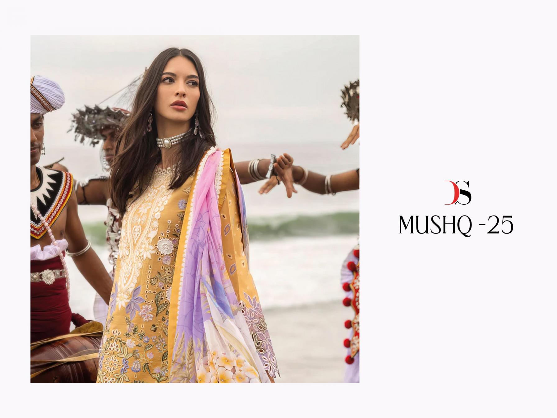 MUSHQ 25 BY DEEPSY EMBROIDERED PARTY WEAR PAKISTANI SUIT