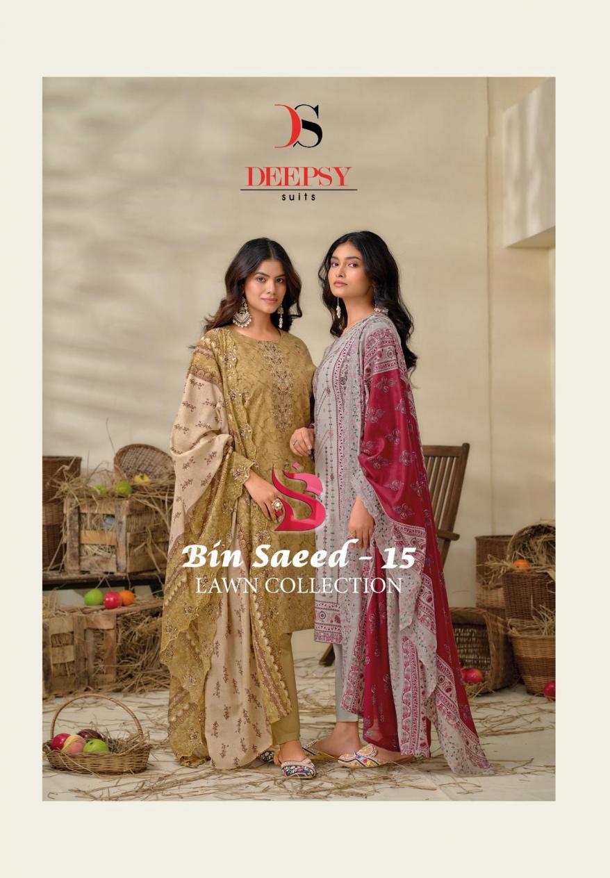 BIN SAEED VOL 15 BY DEEPSY SUITS BEST QUALITY PAKISTANI SUITS 