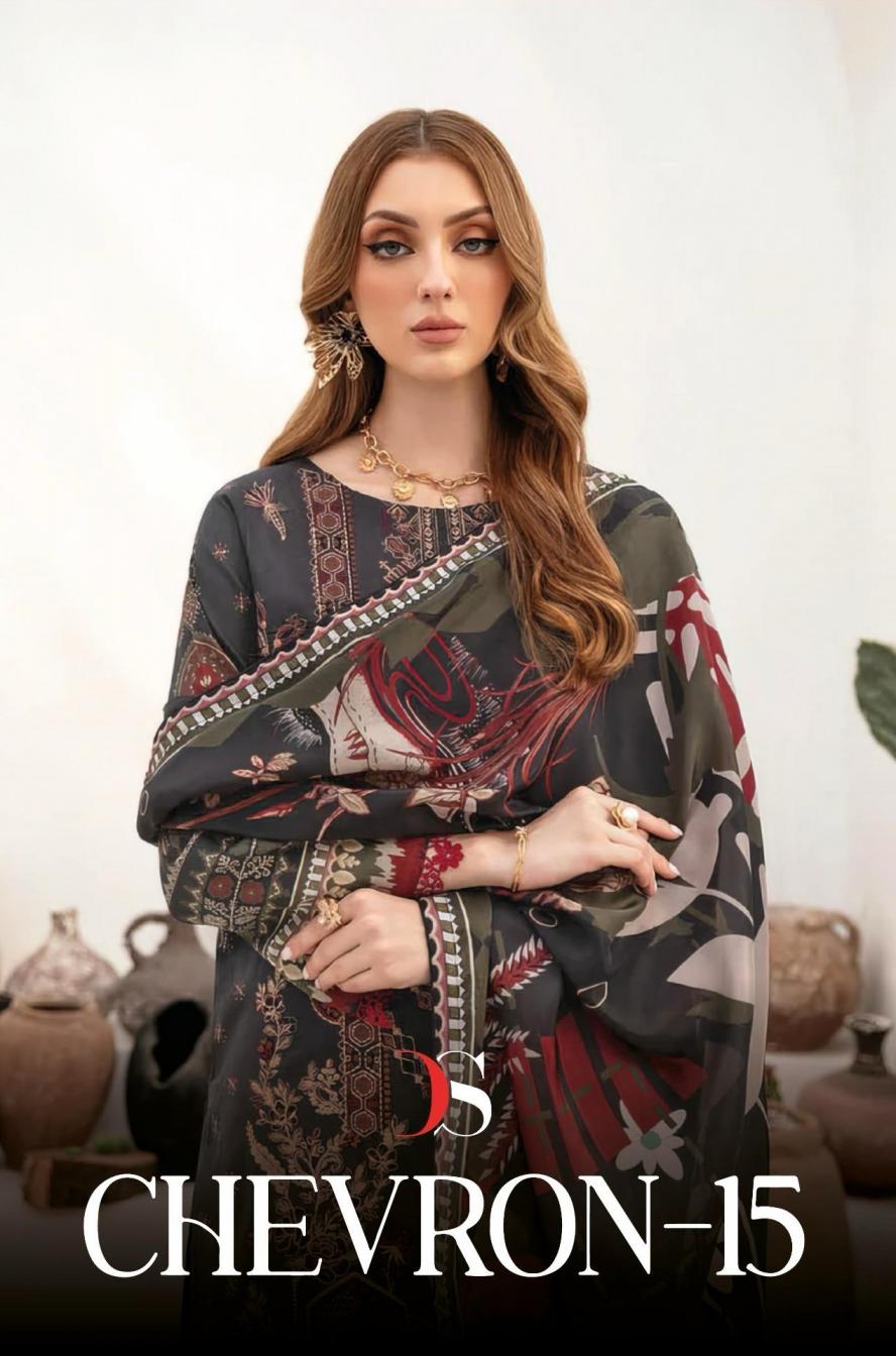 CHEVERON -15 DIGITAL PRINT PAKISTANI DESIGNER DRESS MATERIALS