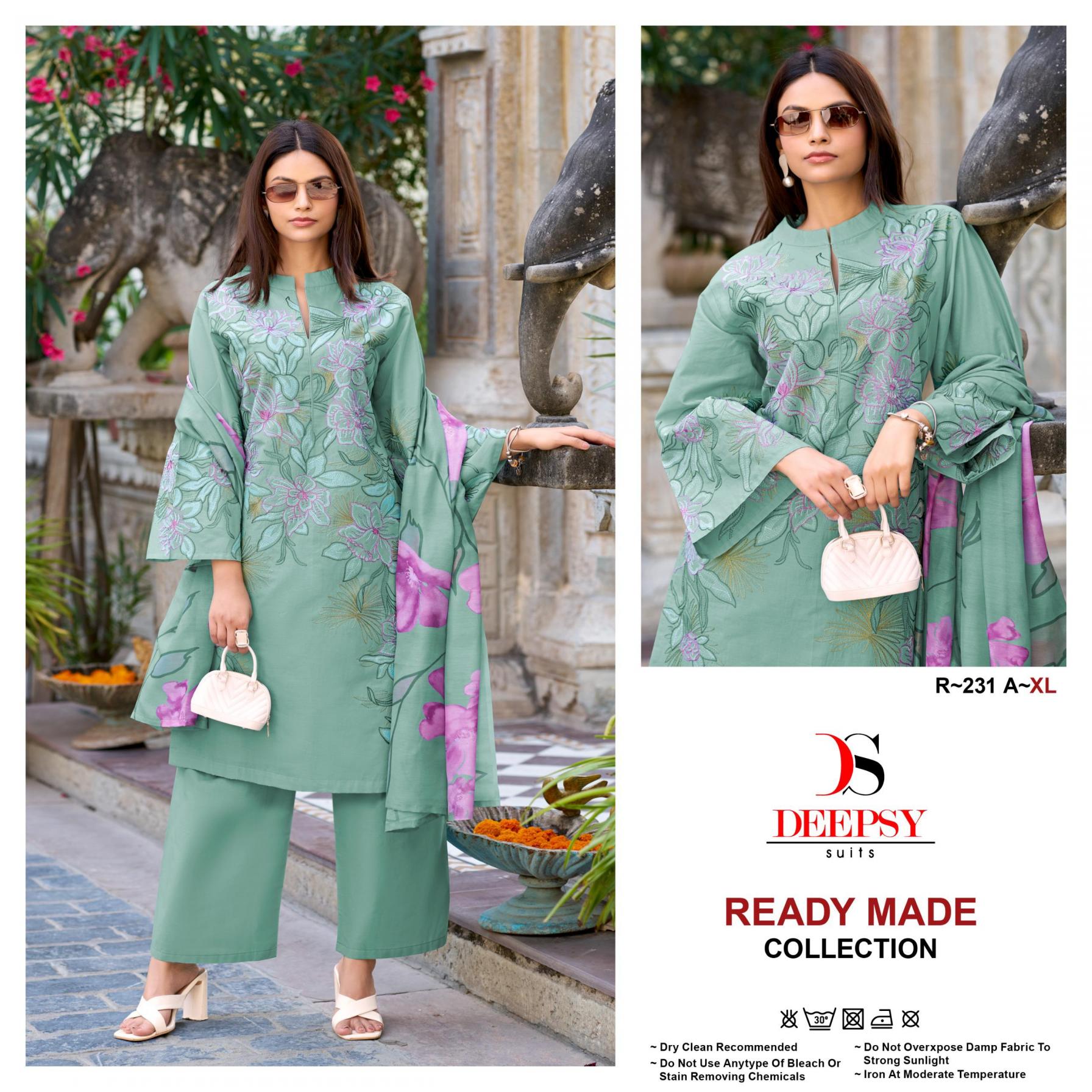 R 231 BY DEEPSY SUITS COTTON STYLISH HEAVY LOOK 3 PIECE SUITS 